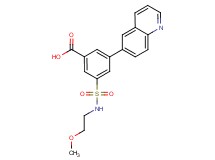 3-{[(2-methoxyethyl)amino]sulfonyl}-5-quinolin-6-ylbenzoic acid