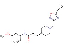 3-{1-[(5-cyclopropyl-1,2,4-oxadiazol-3-yl)methyl]piperidin-4-yl}-N-(3-methoxyphenyl)propanamide