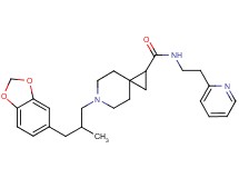 6-[3-(1,3-benzodioxol-5-yl)-2-methylpropyl]-N-[2-(2-pyridinyl)ethyl]-6-azaspiro[2.5]octane-1-carboxamide