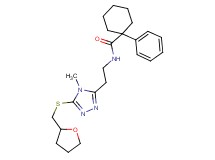 N-(2-{4-methyl-5-[(tetrahydro-2-furanylmethyl)thio]-4H-1,2,4-triazol-3-yl}ethyl)-1-phenylcyclohexanecarboxamide