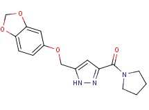 5-[(1,3-benzodioxol-5-yloxy)methyl]-3-(1-pyrrolidinylcarbonyl)-1H-pyrazole