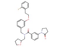 N-{3-[2-(2-fluorophenyl)ethoxy]benzyl}-3-(2-oxo-1-pyrrolidinyl)-N-(tetrahydro-2-furanylmethyl)benzamide