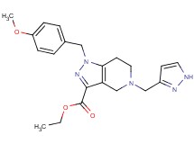 ethyl 1-(4-methoxybenzyl)-5-(1H-pyrazol-3-ylmethyl)-4,5,6,7-tetrahydro-1H-pyrazolo[4,3-c]pyridine-3-carboxylate