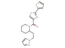2-[2-(1H-pyrazol-1-yl)ethyl]-1-{[2-(2-thienyl)-1,3-thiazol-4-yl]carbonyl}piperidine