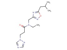 N-ethyl-N-[(5-isobutyl-1,2,4-oxadiazol-3-yl)methyl]-3-(1H-1,2,4-triazol-1-yl)propanamide