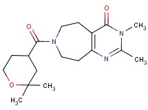 7-[(2,2-dimethyltetrahydro-2H-pyran-4-yl)carbonyl]-2,3-dimethyl-3,5,6,7,8,9-hexahydro-4H-pyrimido[4,5-d]azepin-4-one