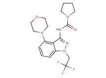 N-[4-morpholin-4-yl-1-(2,2,2-trifluoroethyl)-1H-indazol-3-yl]pyrrolidine-1-carboxamide