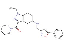 1-ethyl-N-[(5-phenyl-3-isoxazolyl)methyl]-3-(1-piperidinylcarbonyl)-4,5,6,7-tetrahydro-1H-indazol-5-amine