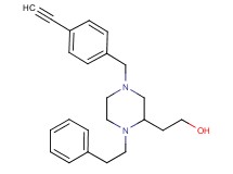 2-[4-(4-ethynylbenzyl)-1-(2-phenylethyl)-2-piperazinyl]ethanol