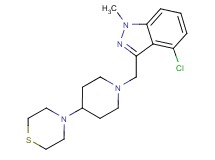 4-chloro-1-methyl-3-[(4-thiomorpholin-4-ylpiperidin-1-yl)methyl]-1H-indazole