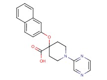 4-(2-naphthyloxy)-1-(2-pyrazinyl)-4-piperidinecarboxylic acid