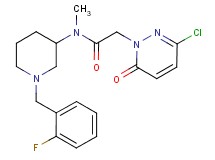 2-(3-chloro-6-oxo-1(6H)-pyridazinyl)-N-[1-(2-fluorobenzyl)-3-piperidinyl]-N-methylacetamide