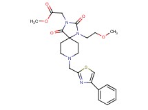 methyl {1-(2-methoxyethyl)-2,4-dioxo-8-[(4-phenyl-1,3-thiazol-2-yl)methyl]-1,3,8-triazaspiro[4.5]dec-3-yl}acetate