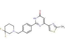 2-{4-[(3,3-difluoropiperidin-1-yl)methyl]phenyl}-6-(2-methyl-1,3-thiazol-4-yl)pyrimidin-4(3H)-one