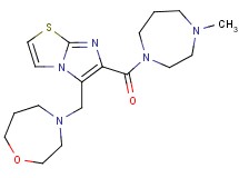 6-[(4-methyl-1,4-diazepan-1-yl)carbonyl]-5-(1,4-oxazepan-4-ylmethyl)imidazo[2,1-b][1,3]thiazole