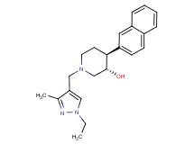 (3S*,4S*)-1-[(1-ethyl-3-methyl-1H-pyrazol-4-yl)methyl]-4-(2-naphthyl)piperidin-3-ol