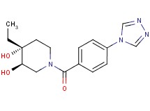 (3R*,4R*)-4-ethyl-1-[4-(4H-1,2,4-triazol-4-yl)benzoyl]piperidine-3,4-diol