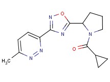 3-{5-[1-(cyclopropylcarbonyl)-2-pyrrolidinyl]-1,2,4-oxadiazol-3-yl}-6-methylpyridazine