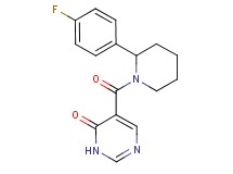 5-{[2-(4-fluorophenyl)-1-piperidinyl]carbonyl}-4(3H)-pyrimidinone