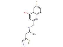 6-fluoro-2-({[1-methyl-2-(1,3-thiazol-5-yl)ethyl]amino}methyl)quinolin-4-ol