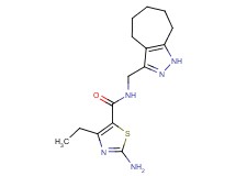 2-amino-4-ethyl-N-(1,4,5,6,7,8-hexahydrocyclohepta[c]pyrazol-3-ylmethyl)-1,3-thiazole-5-carboxamide
