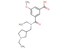 3-({ethyl[(1-ethylpyrrolidin-3-yl)methyl]amino}carbonyl)-5-methoxybenzoic acid