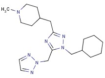 4-{[1-(cyclohexylmethyl)-5-(2H-1,2,3-triazol-2-ylmethyl)-1H-1,2,4-triazol-3-yl]methyl}-1-methylpiperidine