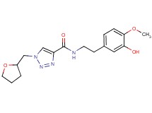 N-[2-(3-hydroxy-4-methoxyphenyl)ethyl]-1-(tetrahydro-2-furanylmethyl)-1H-1,2,3-triazole-4-carboxamide