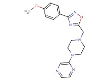 2-(4-{[3-(4-methoxyphenyl)-1,2,4-oxadiazol-5-yl]methyl}-1-piperazinyl)pyrazine
