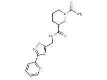 1-acetyl-N-{[3-(2-pyridinyl)-5-isoxazolyl]methyl}-3-piperidinecarboxamide