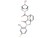 (3aR*,6S*)-2-(4-fluoro-2-methylphenyl)-7-{[(8-syn)-8-hydroxy-3-azabicyclo[3.2.1]oct-3-yl]carbonyl}-2,3,7,7a-tetrahydro-3a,6-epoxyisoindol-1(6H)-one