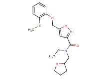 N-ethyl-5-{[2-(methylthio)phenoxy]methyl}-N-(tetrahydro-2-furanylmethyl)-3-isoxazolecarboxamide