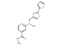 N-methyl-2-(methyl{[2-(2-thienyl)-1,3-thiazol-4-yl]methyl}amino)isonicotinamide
