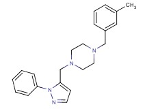 1-(3-methylbenzyl)-4-[(1-phenyl-1H-pyrazol-5-yl)methyl]piperazine