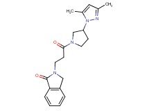 2-{3-[3-(3,5-dimethyl-1H-pyrazol-1-yl)-1-pyrrolidinyl]-3-oxopropyl}-1-isoindolinone