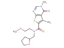 N-(2-methoxyethyl)-3,5-dimethyl-4-oxo-N-(tetrahydrofuran-2-ylmethyl)-3,4-dihydrothieno[2,3-d]pyrimidine-6-carboxamide