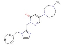 2-[(1-benzyl-1H-imidazol-2-yl)methyl]-5-(4-methyl-1,4-diazepan-1-yl)pyridazin-3(2H)-one