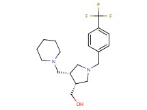 {(3R*,4R*)-4-(piperidin-1-ylmethyl)-1-[4-(trifluoromethyl)benzyl]pyrrolidin-3-yl}methanol