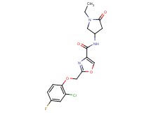 2-[(2-chloro-4-fluorophenoxy)methyl]-N-(1-ethyl-5-oxopyrrolidin-3-yl)-1,3-oxazole-4-carboxamide