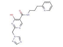 4-hydroxy-N-(3-pyridin-2-ylpropyl)-2-(1H-1,2,4-triazol-1-ylmethyl)pyrimidine-5-carboxamide