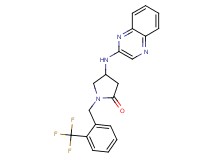 4-(quinoxalin-2-ylamino)-1-[2-(trifluoromethyl)benzyl]pyrrolidin-2-one