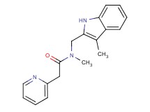 N-methyl-N-[(3-methyl-1H-indol-2-yl)methyl]-2-pyridin-2-ylacetamide