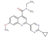 2-(2-cyclopropylpyrimidin-5-yl)-N-ethyl-7-methoxy-N-methylquinoline-4-carboxamide
