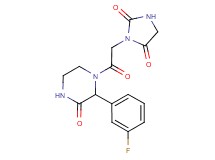 3-{2-[2-(3-fluorophenyl)-3-oxo-1-piperazinyl]-2-oxoethyl}-2,4-imidazolidinedione