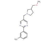 5-{[3-(methoxymethyl)pyrrolidin-1-yl]methyl}-2-(3-methylphenyl)pyrimidine