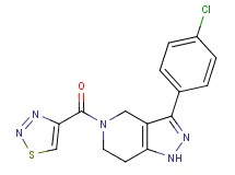 3-(4-chlorophenyl)-5-(1,2,3-thiadiazol-4-ylcarbonyl)-4,5,6,7-tetrahydro-1H-pyrazolo[4,3-c]pyridine
