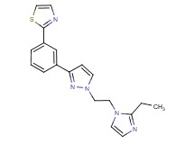 2-(3-{1-[2-(2-ethyl-1H-imidazol-1-yl)ethyl]-1H-pyrazol-3-yl}phenyl)-1,3-thiazole