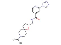 N-[(8-isopropyl-1-oxa-8-azaspiro[4.5]dec-2-yl)methyl]-2-(4H-1,2,4-triazol-4-yl)isonicotinamide