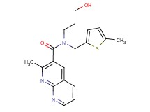 N-(3-hydroxypropyl)-2-methyl-N-[(5-methyl-2-thienyl)methyl]-1,8-naphthyridine-3-carboxamide