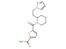 1-[5-({2-[2-(1H-pyrazol-1-yl)ethyl]-1-piperidinyl}carbonyl)-2-thienyl]ethanone